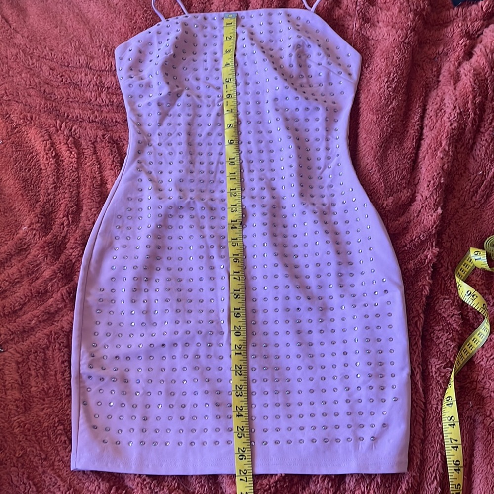 Cute Pink Rinstone Mini Dress🌸 - Picture 9 of 9